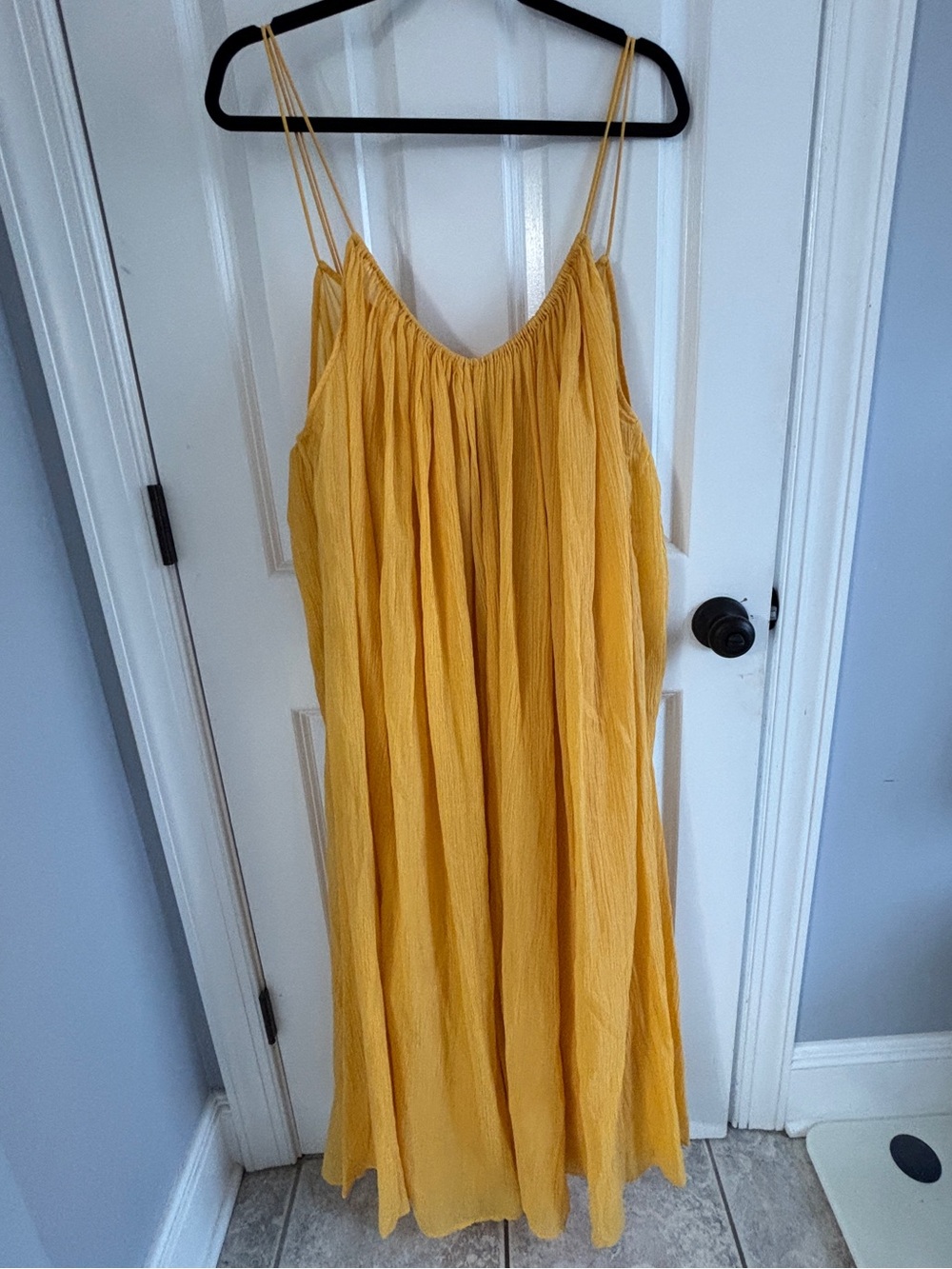 NWT - H&M Yellow Spaghetti-Strap Maxi Dress